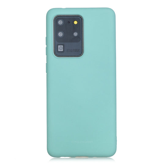 MOLAN CANO Rubberized TPU Shell Case Cover for Samsung Galaxy S20 Ultra - Baby Blue