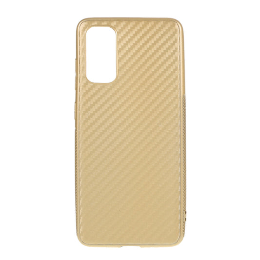Carbon Fiber TPU Case for Samsung Galaxy S20 4G/S20 5G - Gold
