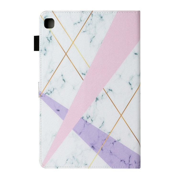 Pattern Leather Card Holder Stand Tablet Case for Samsung Galaxy Tab S6 Lite (2020) P615 P610 / (2022) / (2024) - Stone Grain