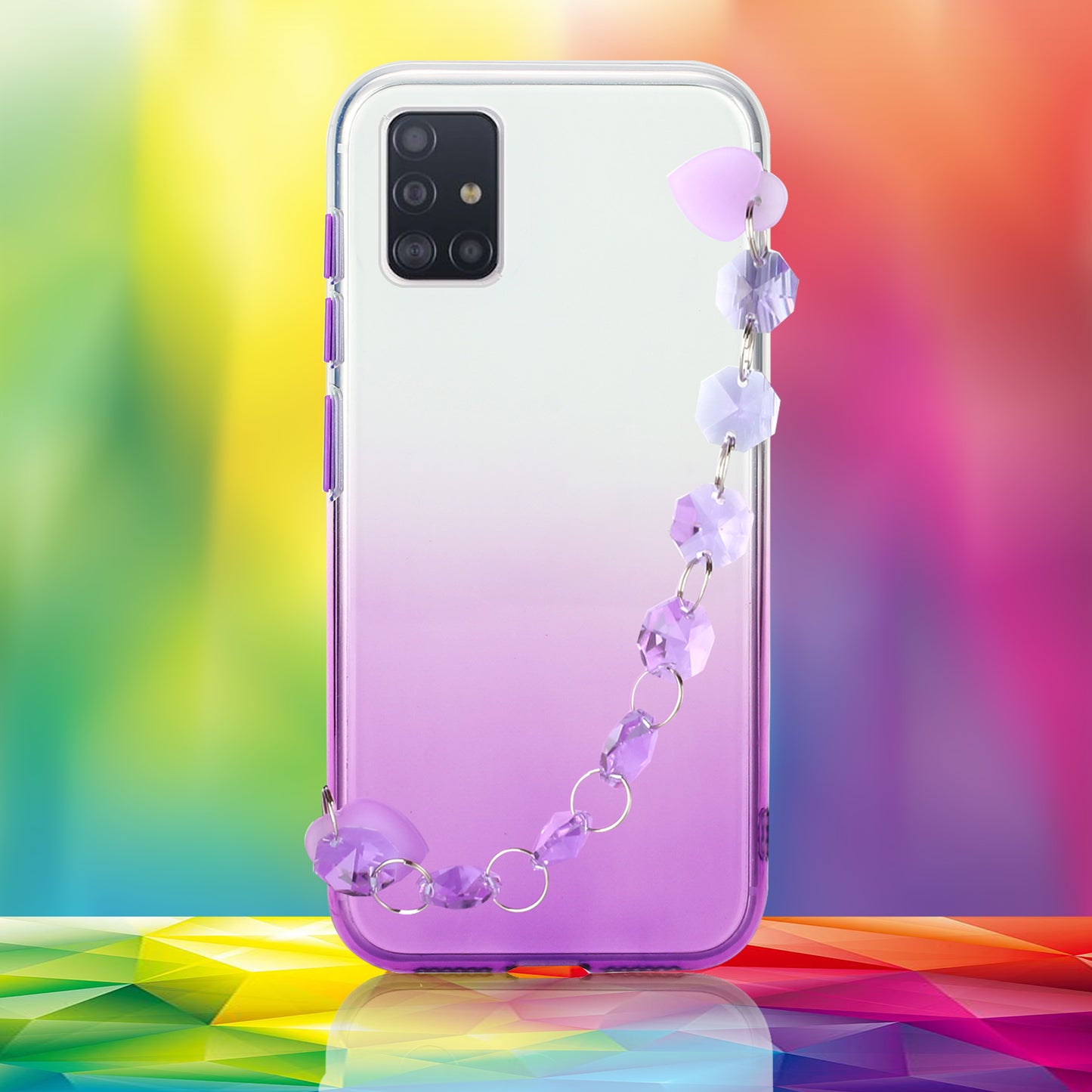 Crystal Bracelet Series Soft Phone Case for Samsung Galaxy S20 4G/S20 5G - Purple