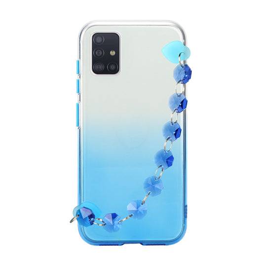 Soft Phone Case Cover with Crystal Bracelet for Samsung Galaxy S20 Plus - Blue