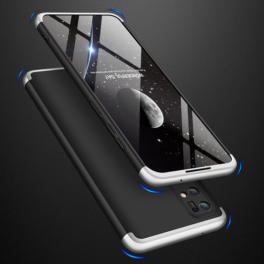 GKK Detachable 3-Piece Matte Hard PC Cover for Samsung Galaxy S20 Plus - Silver / Black
