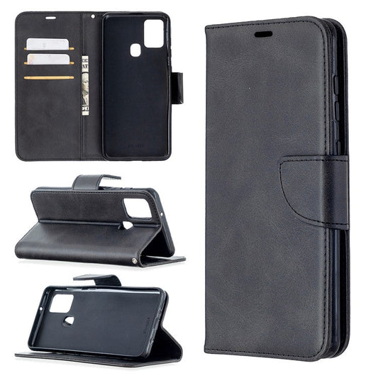 Wallet Leather Stand Case for Samsung Galaxy A21s - Black
