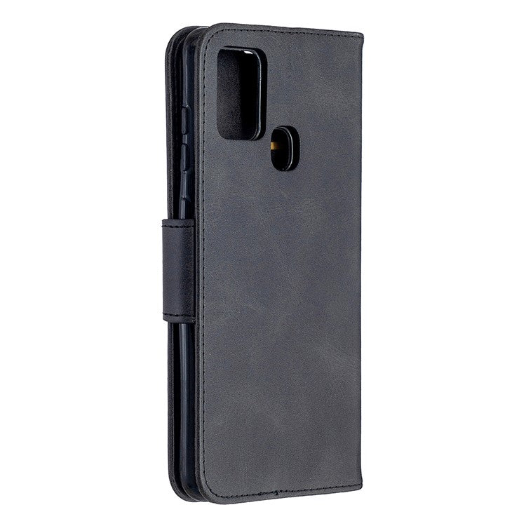 Wallet Leather Stand Case for Samsung Galaxy A21s - Black