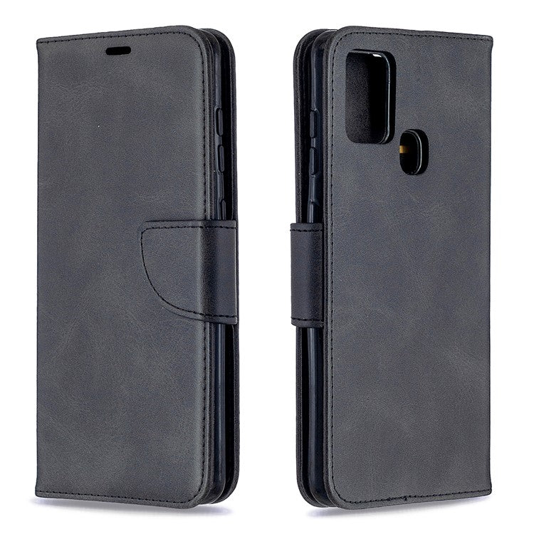 Wallet Leather Stand Case for Samsung Galaxy A21s - Black