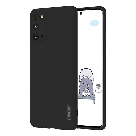 HAT-PRINCE ENK-PC043 Simple Series Ultra Thin TPU Phone Case for Samsung Galaxy S20 4G/S20 5G - Black