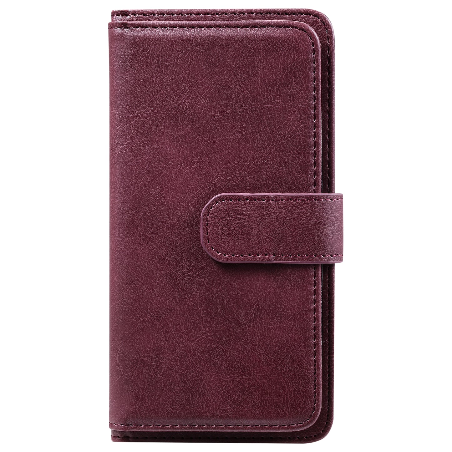 KT Multi-functional Series-1 10 Card Slots Wallet TPU+PU Leather Case with Stand for Samsung Galaxy S20 4G/S20 5G - Wine Red