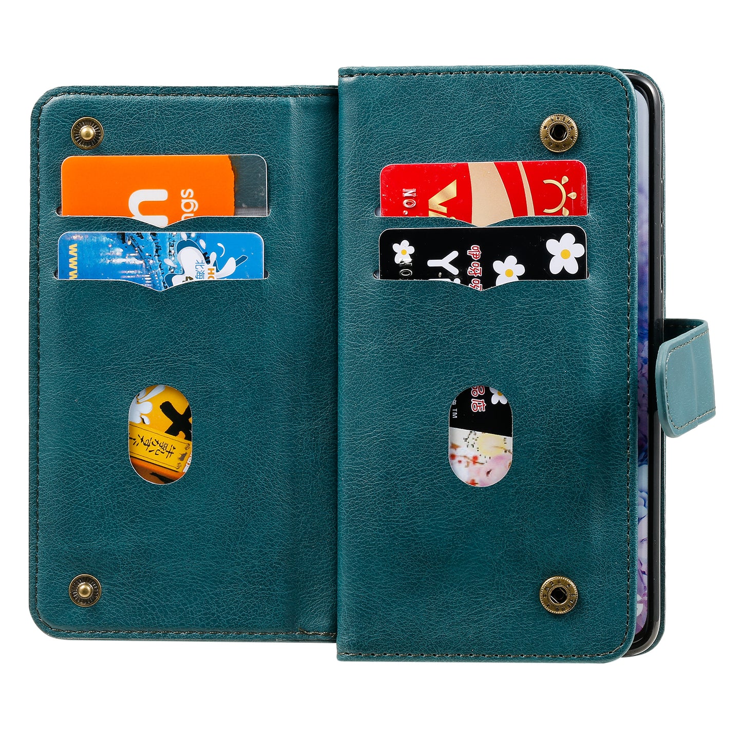 KT Multi-functional Series-1 10 Card Slots Wallet TPU+PU Leather Case with Stand for Samsung Galaxy S20 4G/S20 5G - Green