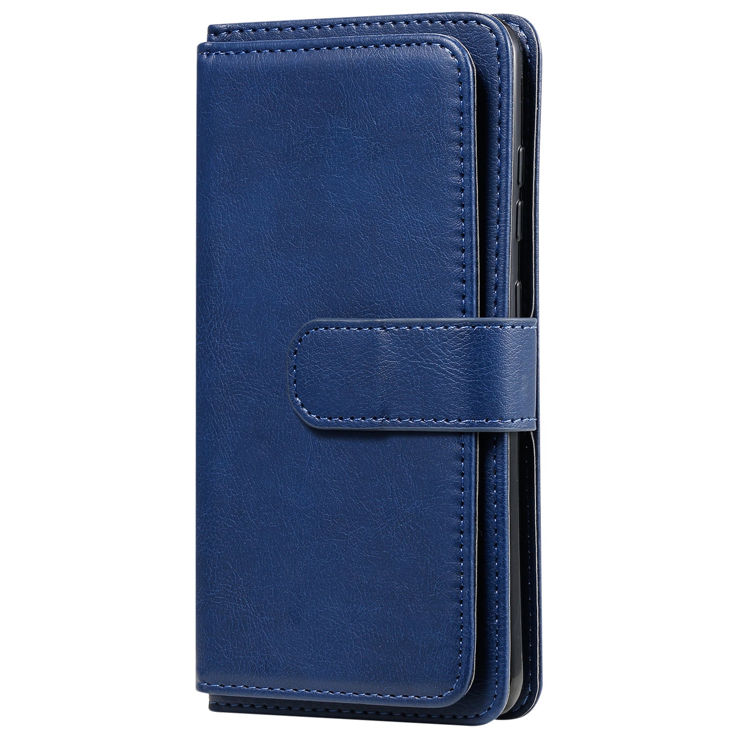 KT Multi-functional Series-1 10 Card Slots Wallet TPU+PU Leather Case with Stand for Samsung Galaxy S20 4G/S20 5G - Blue