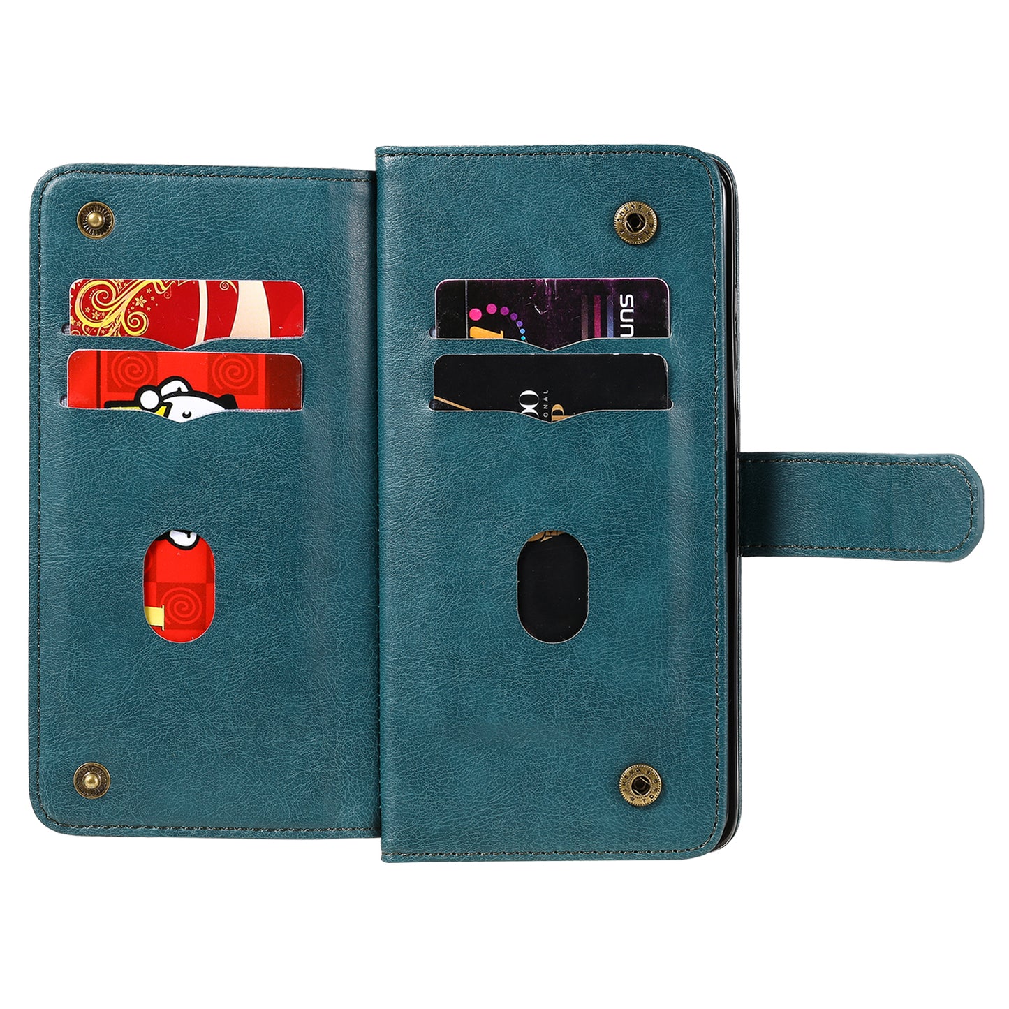For Samsung Galaxy S20 Plus/S20 Plus 5G KT Multi-functional Series-1 10 Card Slots Wallet TPU+PU Leather Cover with Stand  - Green