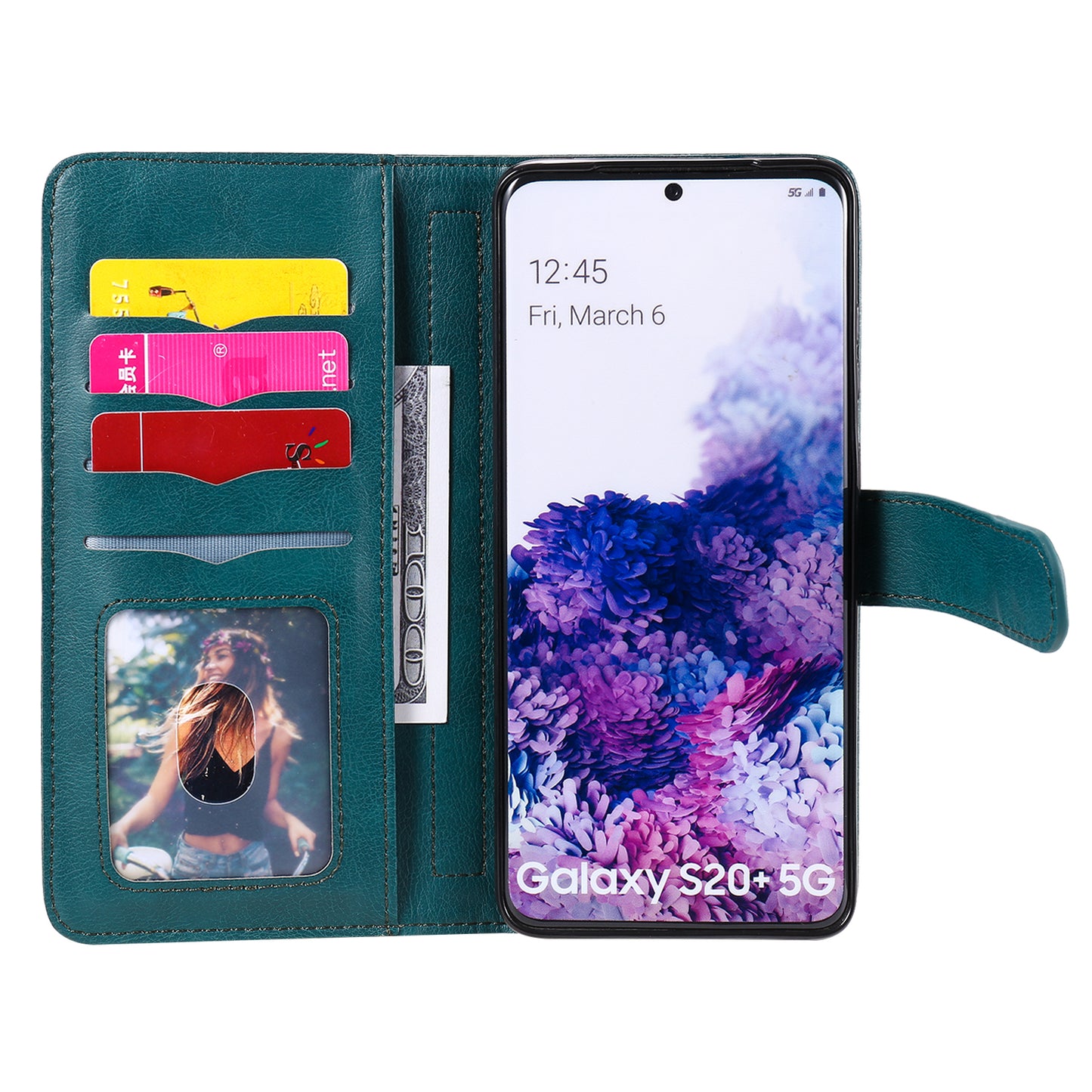 For Samsung Galaxy S20 Plus/S20 Plus 5G KT Multi-functional Series-1 10 Card Slots Wallet TPU+PU Leather Cover with Stand  - Green