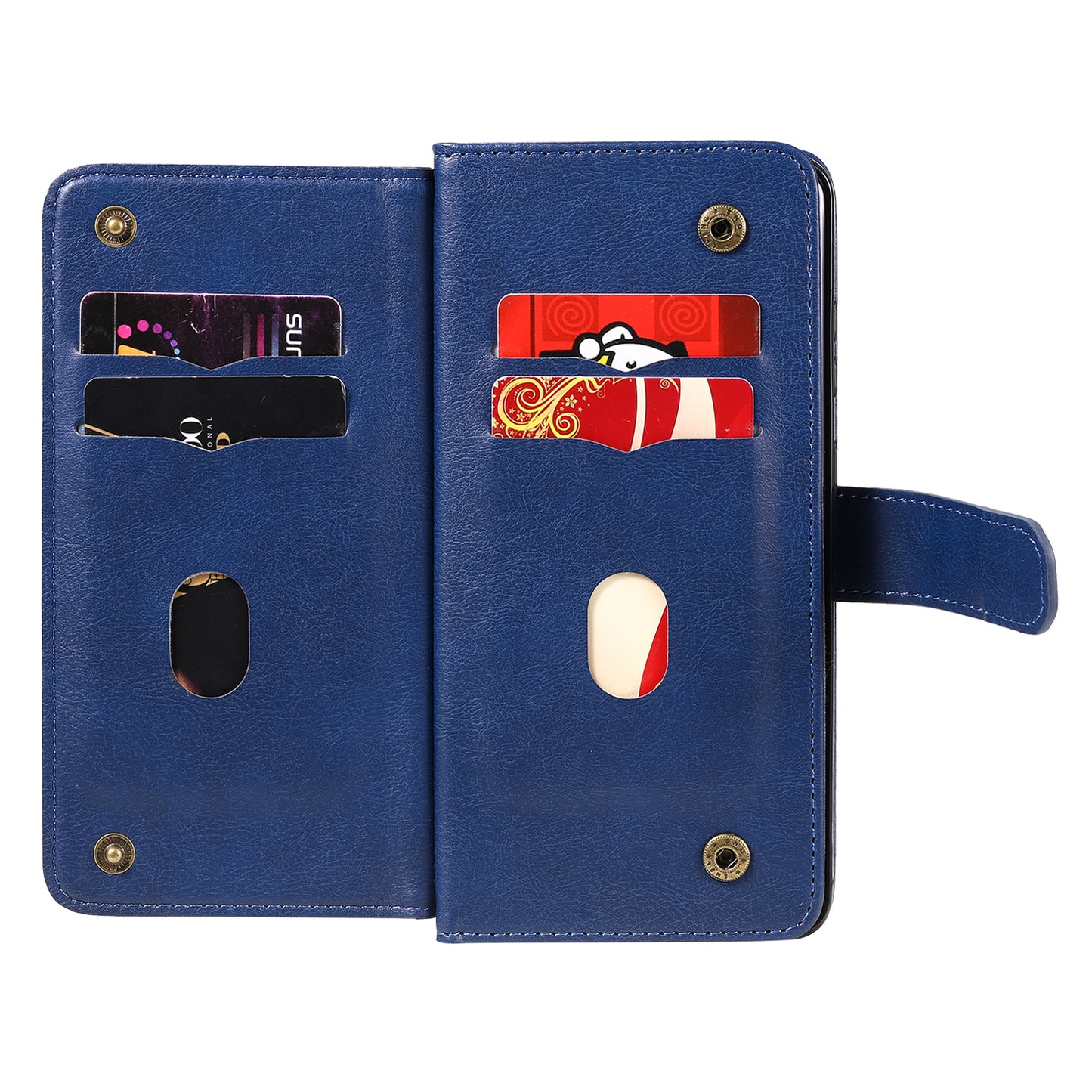 For Samsung Galaxy S20 Plus/S20 Plus 5G KT Multi-functional Series-1 10 Card Slots Wallet TPU+PU Leather Cover with Stand  - Blue