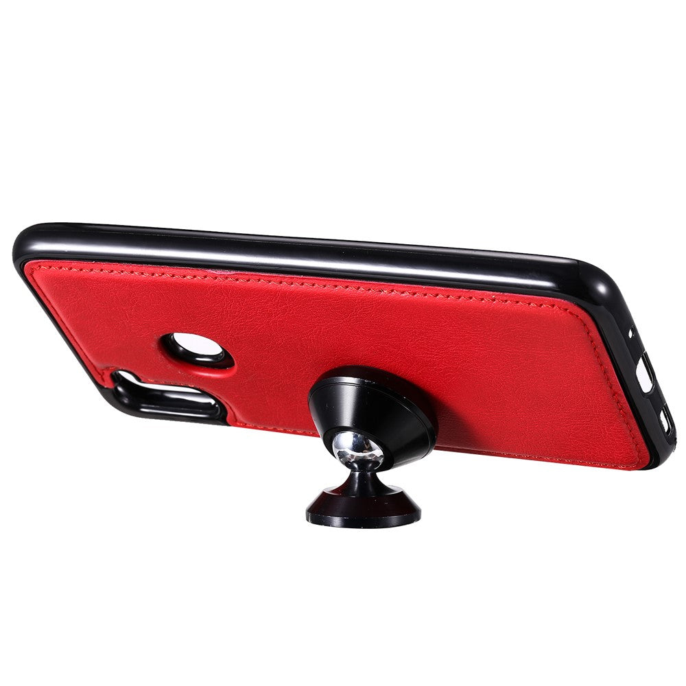 For Samsung Galaxy M11 Case 2 in 1 Detachable Magnetic Leather Wallet Mobile Cover with Strap - Red