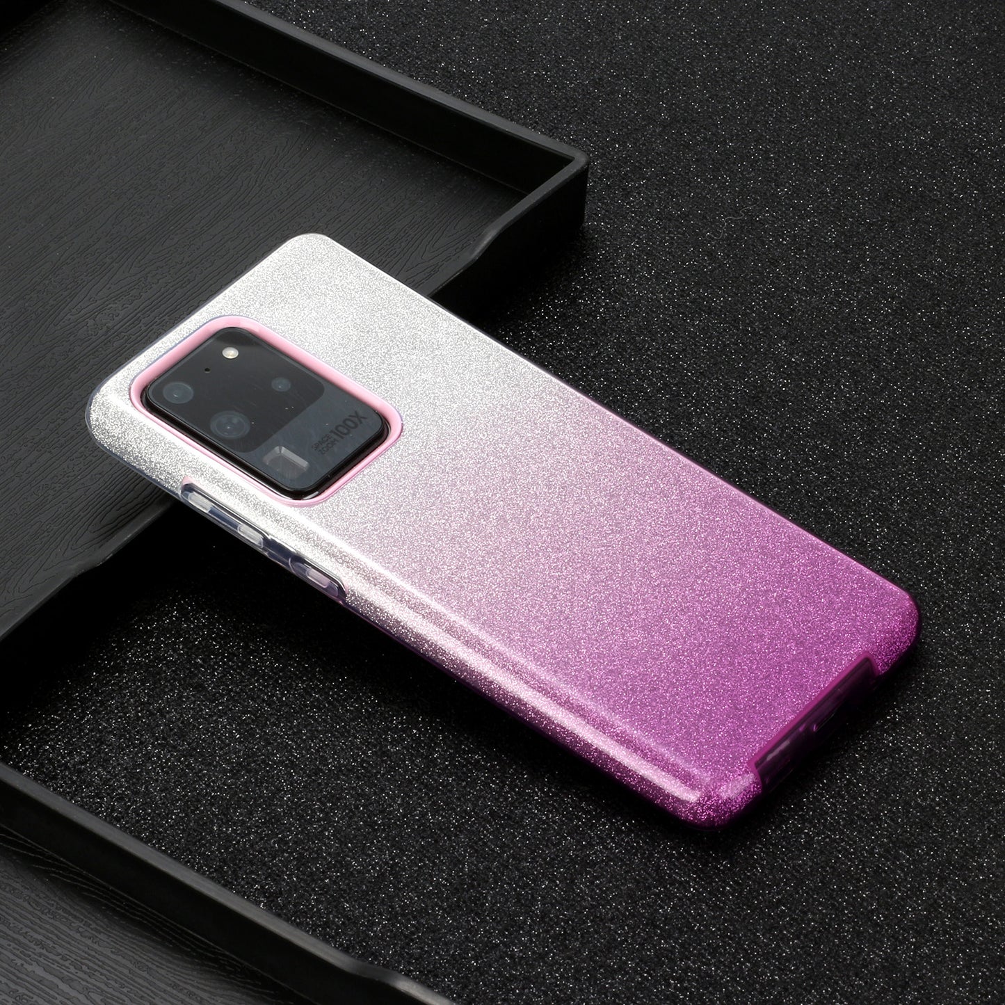 Gradient Color TPU + PC Hybrid Phone Cover for Samsung Galaxy S20 Ultra - Purple