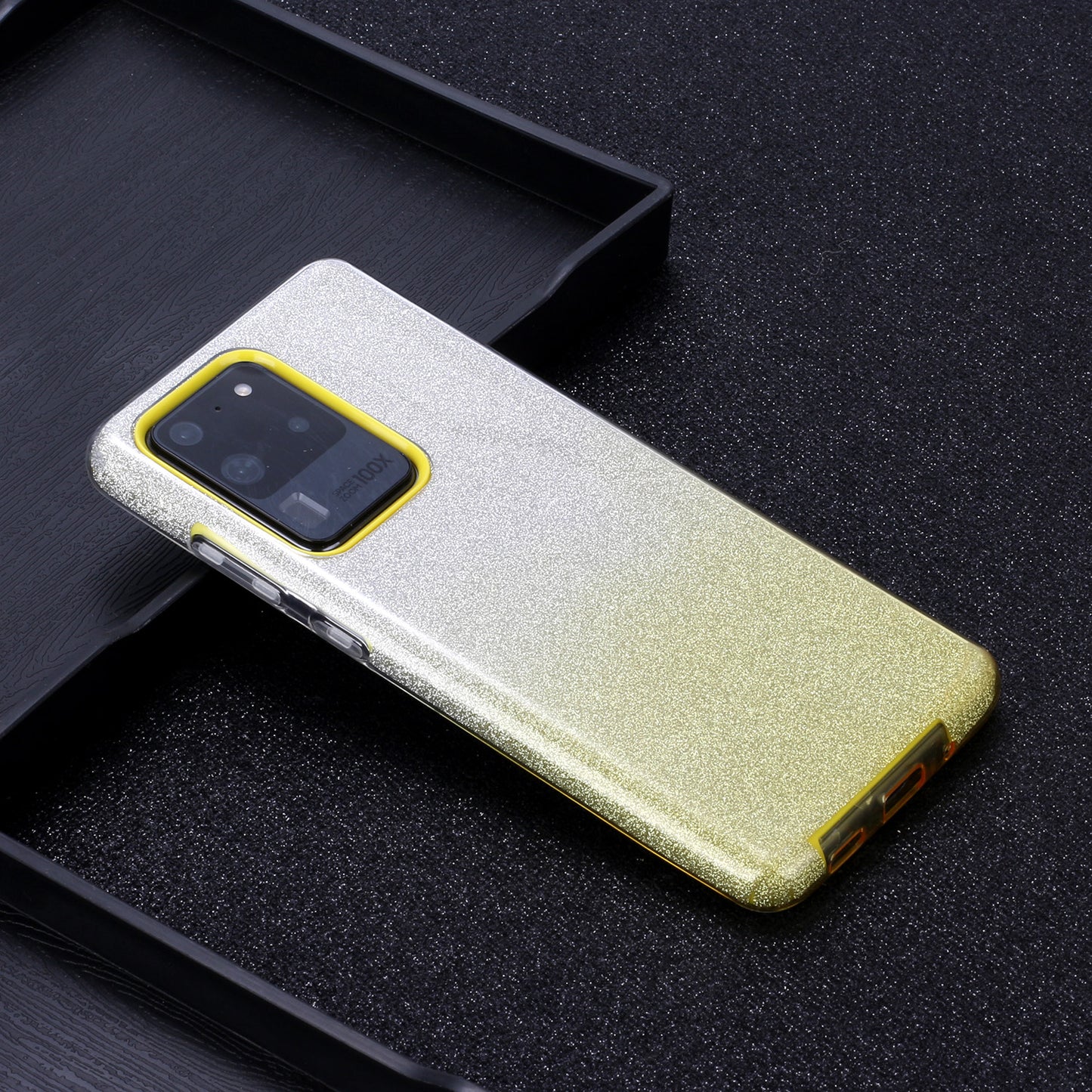 Gradient Color TPU + PC Hybrid Phone Cover for Samsung Galaxy S20 Ultra - Yellow
