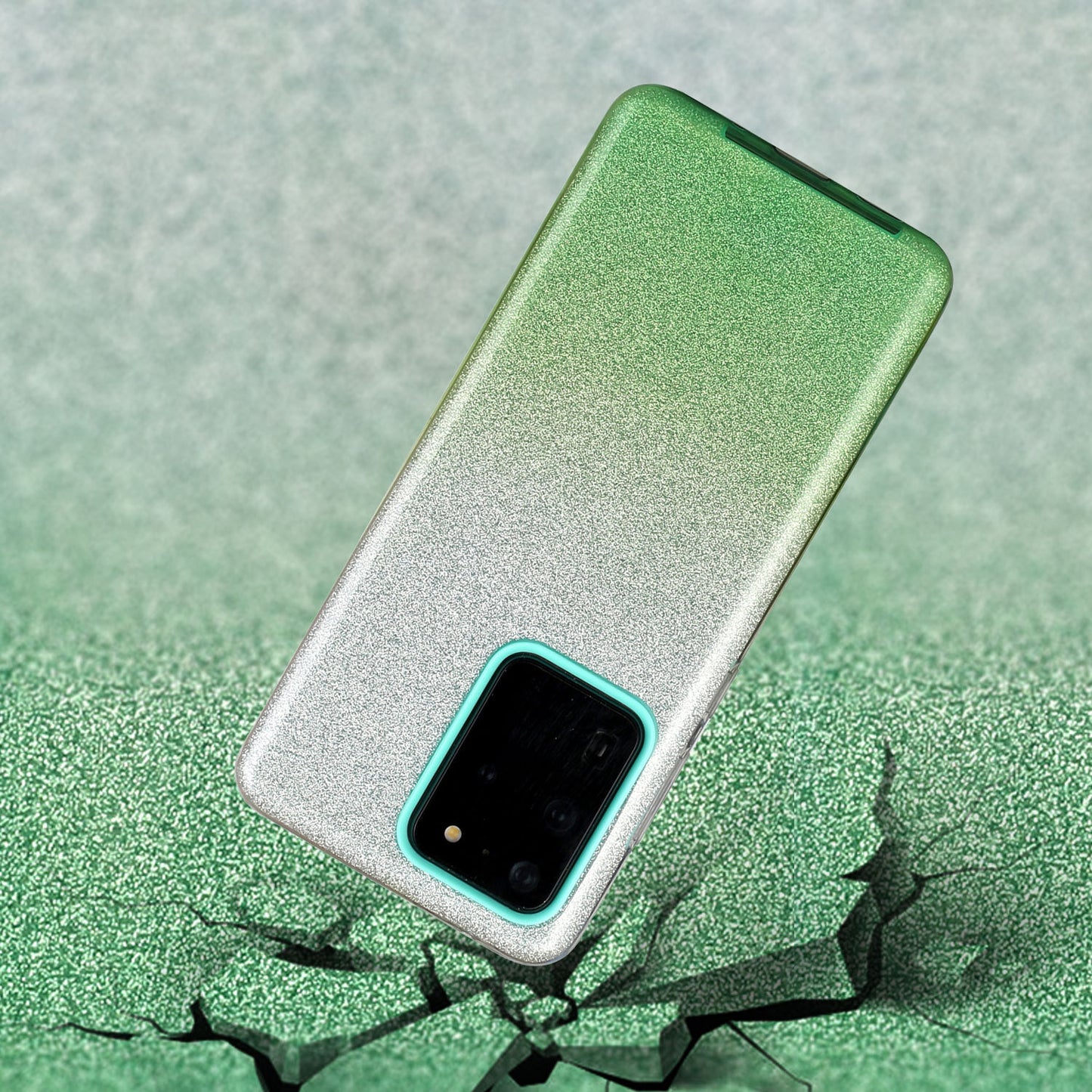 Gradient Color TPU + PC Hybrid Phone Cover for Samsung Galaxy S20 Ultra - Green