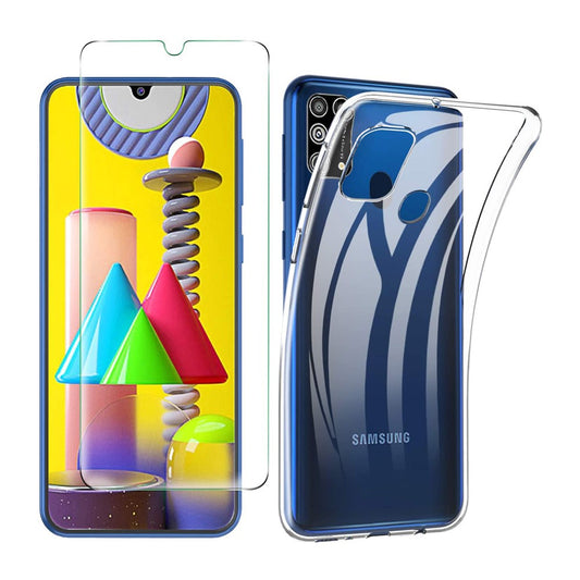 TPU Phone Case + Tempered Glass Screen Protector for Samsung Galaxy M31