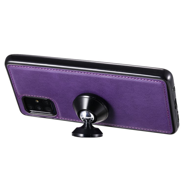 KT Leather Series-3 Detachable 2-in-1 PU Leather Wallet Case for Samsung Galaxy A51 5G SM-A516 - Purple