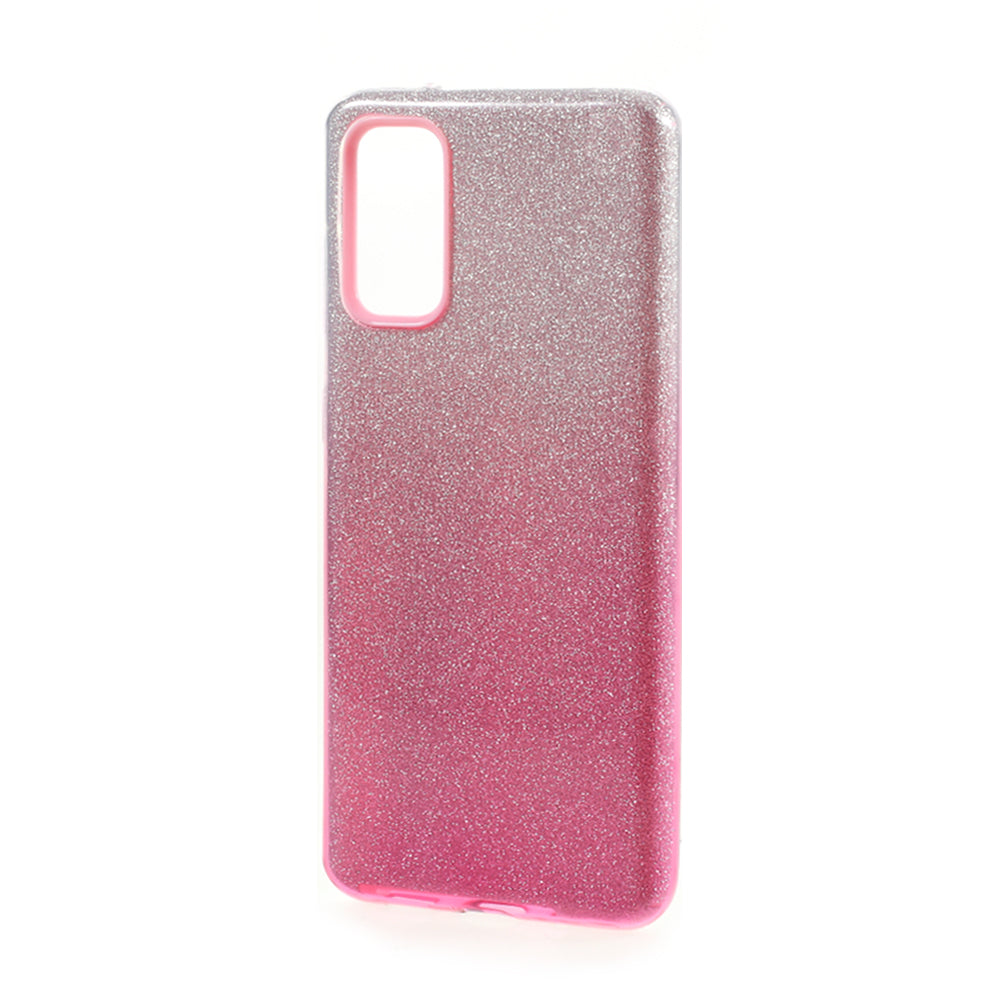 Gradient Color TPU + PC Hybrid Phone Back Case for Samsung Galaxy S20 4G/S20 5G - Pink