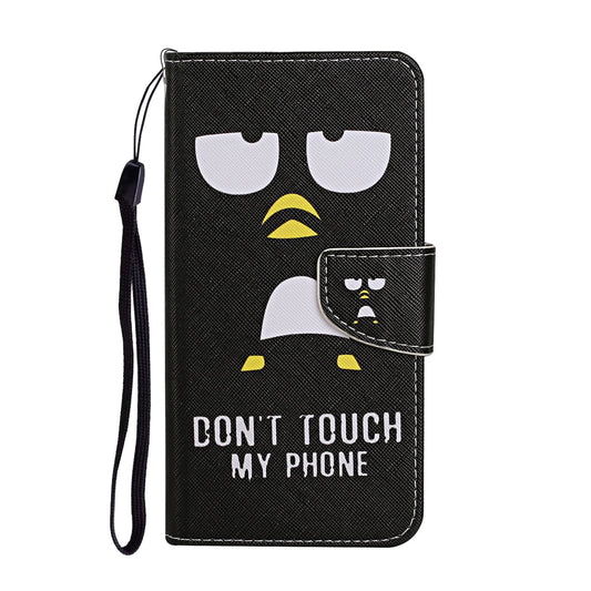 Stand Cover Wallet Pattern Printing Leather Case for Samsung Galaxy S20 4G/S20 5G - Don&#39;t Touch My Phone