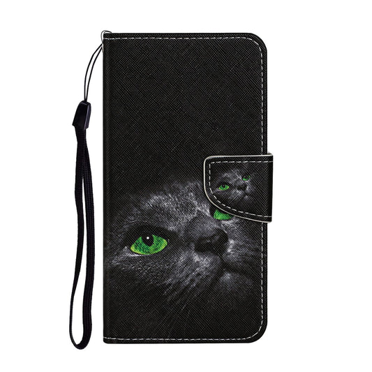 Leather Stand Phone Cover Wallet Pattern Printing Case for Samsung Galaxy S20 Plus/S20 Plus 5G  - Black Cat