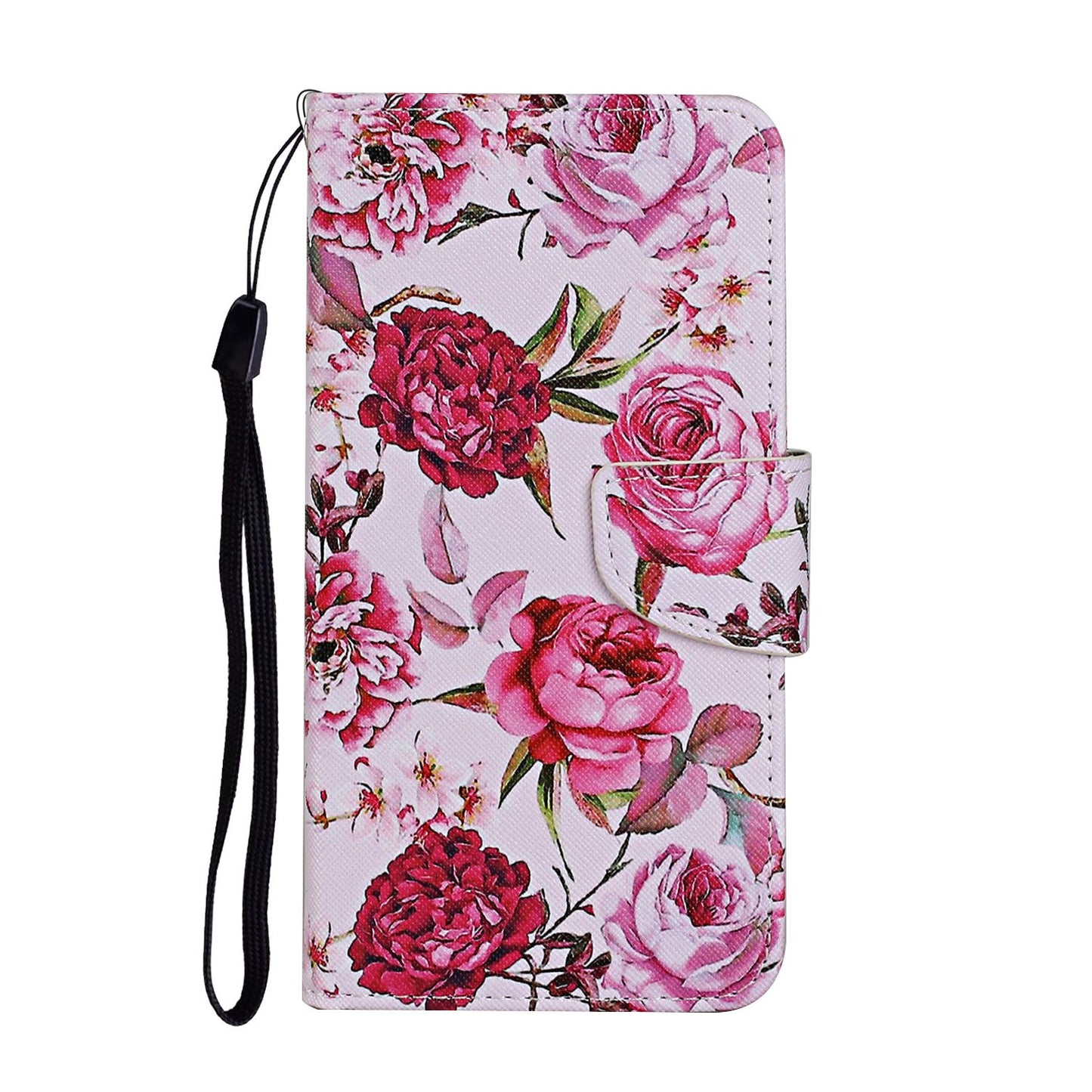 Leather Stand Phone Cover Wallet Pattern Printing Case for Samsung Galaxy S20 Plus/S20 Plus 5G  - Flowers