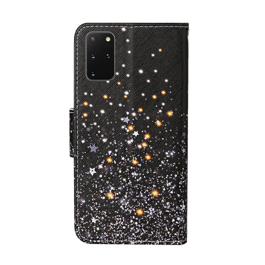Leather Stand Phone Cover Wallet Pattern Printing Case for Samsung Galaxy S20 Plus/S20 Plus 5G  - Glittery Element