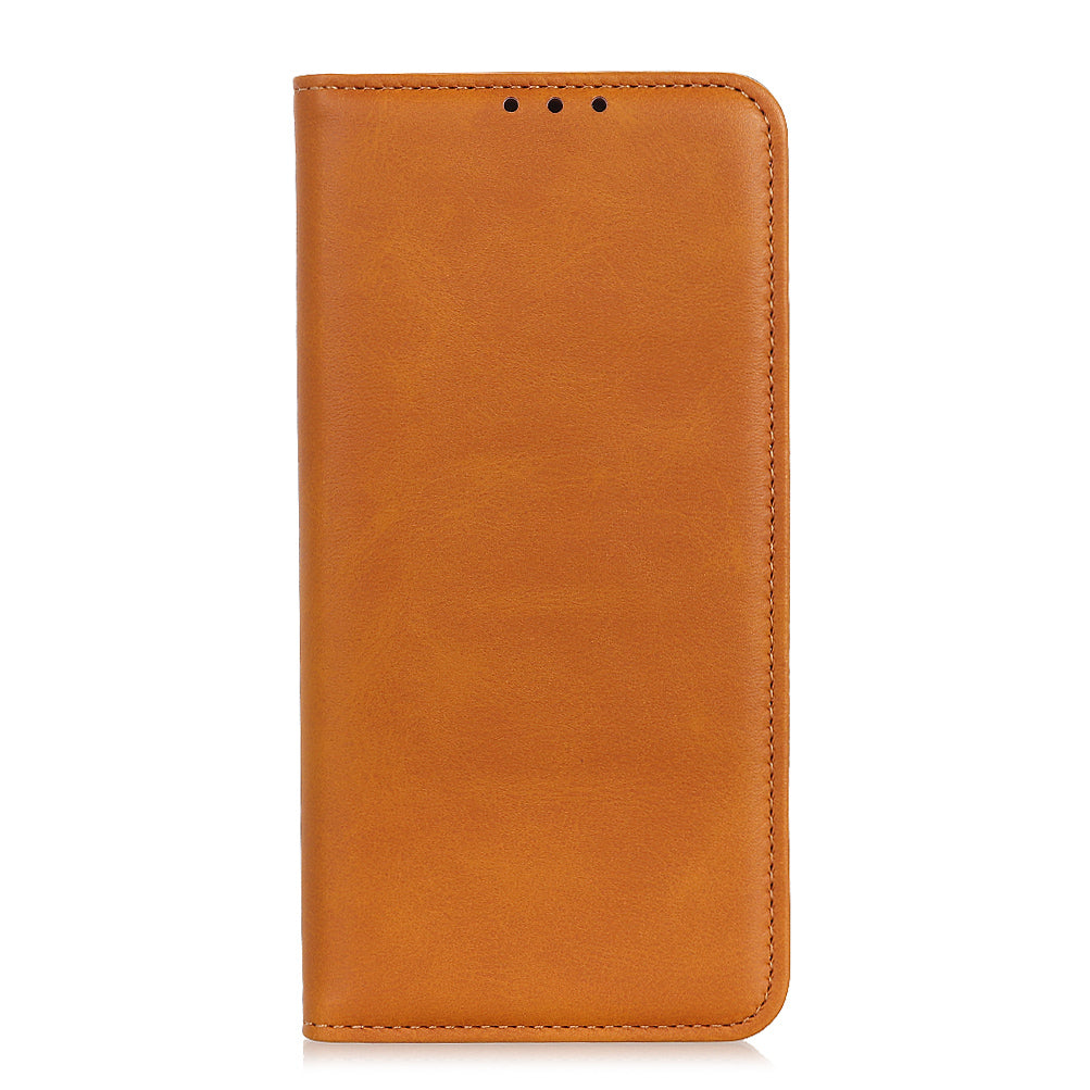Magnetic Closure Scratch-resistant Split Leather Phone Cover for Samsung Galaxy S20 FE/S20 Fan Edition/S20 FE 5G/S20 Fan Edition 5G/S20 Lite - Brown
