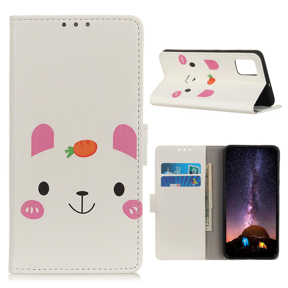 Printing Skin with Wallet Leather Protective Cover for Samsung Galaxy S20 FE/S20 Fan Edition/S20 FE 5G/S20 Fan Edition 5G/S20 Lite - Cute Animal