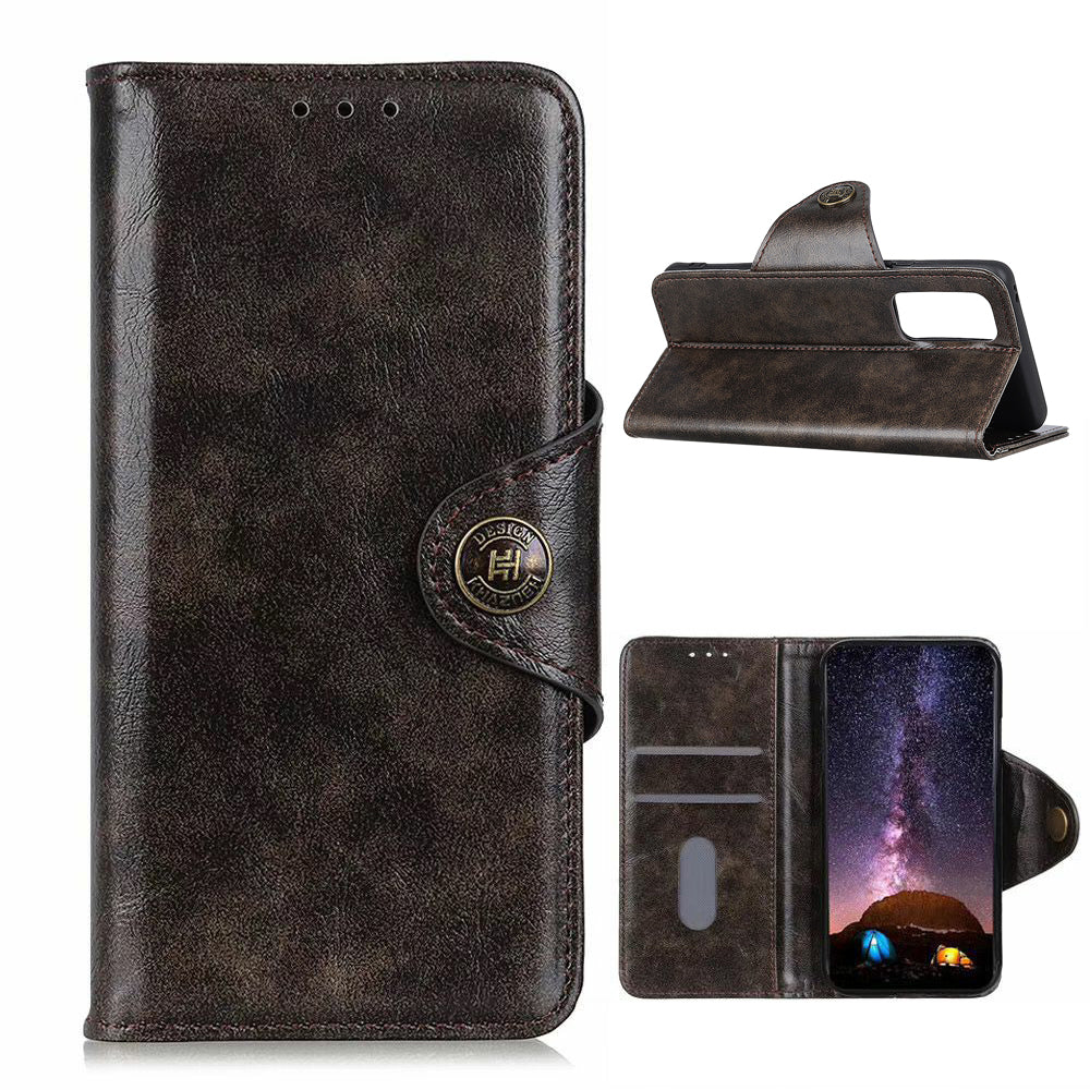 Leather with Wallet with Stand Cover for Samsung Galaxy S20 FE/S20 Fan Edition/S20 FE 5G/S20 Fan Edition 5G/S20 Lite/S20 Lite - Coffee
