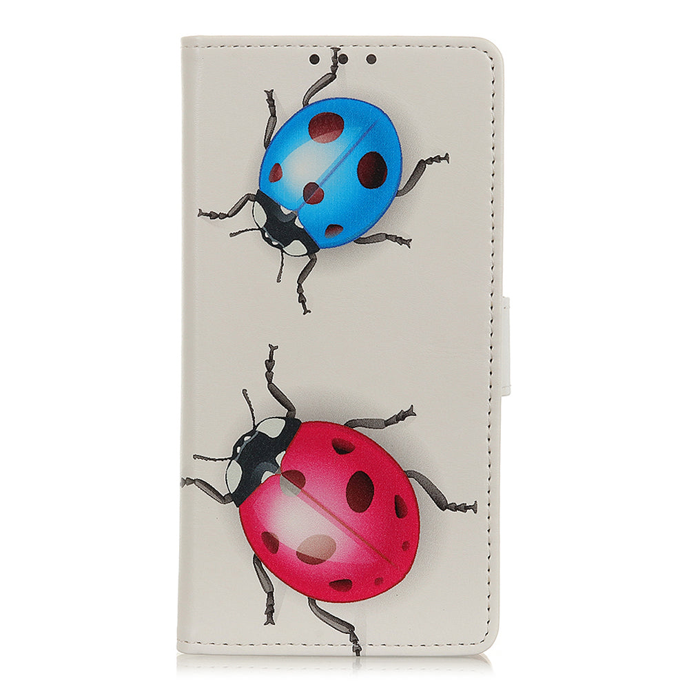 For Samsung Galaxy S20 FE/S20 Fan Edition/S20 FE 5G/S20 Fan Edition 5G/S20 Lite/S20 Lite Phone Case Pattern Printing PU Leather Shockproof Cover with Stand Wallet - Ladybugs