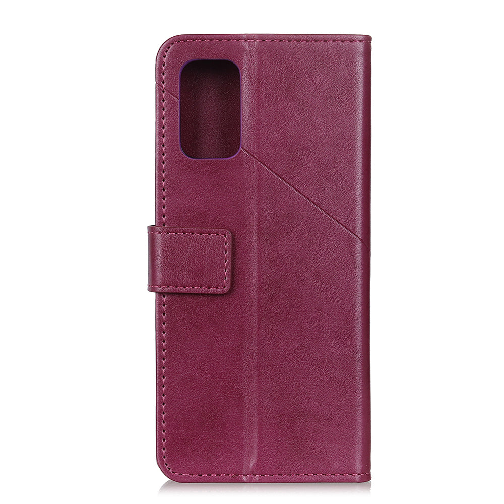 Leather with Stand Case with Card Slots Wallet for Samsung Galaxy S20 FE/S20 Fan Edition/S20 FE 5G/S20 Fan Edition 5G/S20 Lite - Wine Red