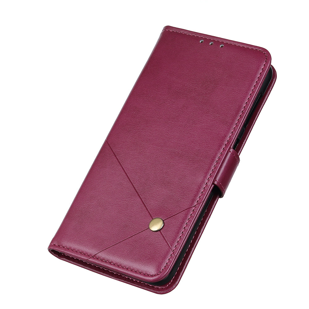 Leather with Stand Case with Card Slots Wallet for Samsung Galaxy S20 FE/S20 Fan Edition/S20 FE 5G/S20 Fan Edition 5G/S20 Lite - Wine Red