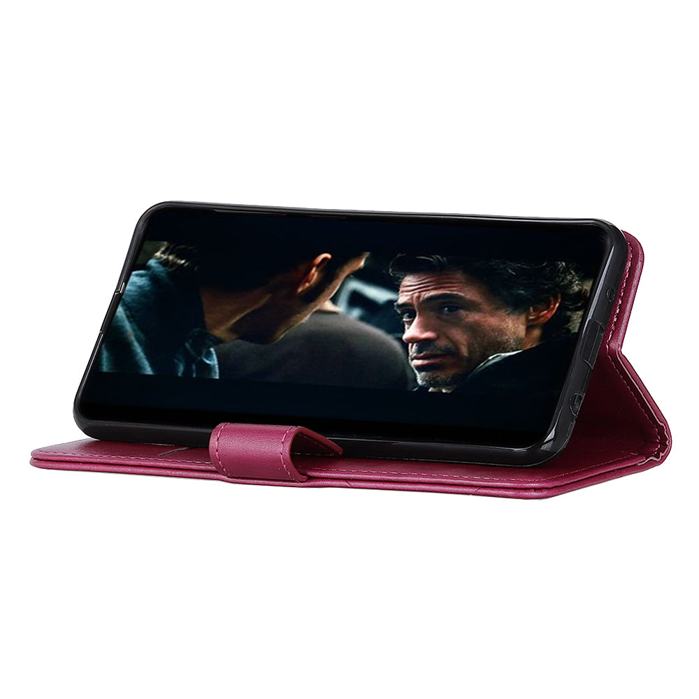 Leather with Stand Case with Card Slots Wallet for Samsung Galaxy S20 FE/S20 Fan Edition/S20 FE 5G/S20 Fan Edition 5G/S20 Lite - Wine Red