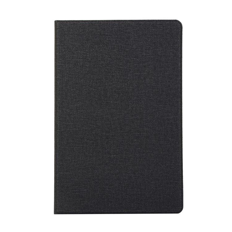 Cloth Texture Leather Stand Tablet Case for Samsung Galaxy Tab S7+ / S8+ - Black