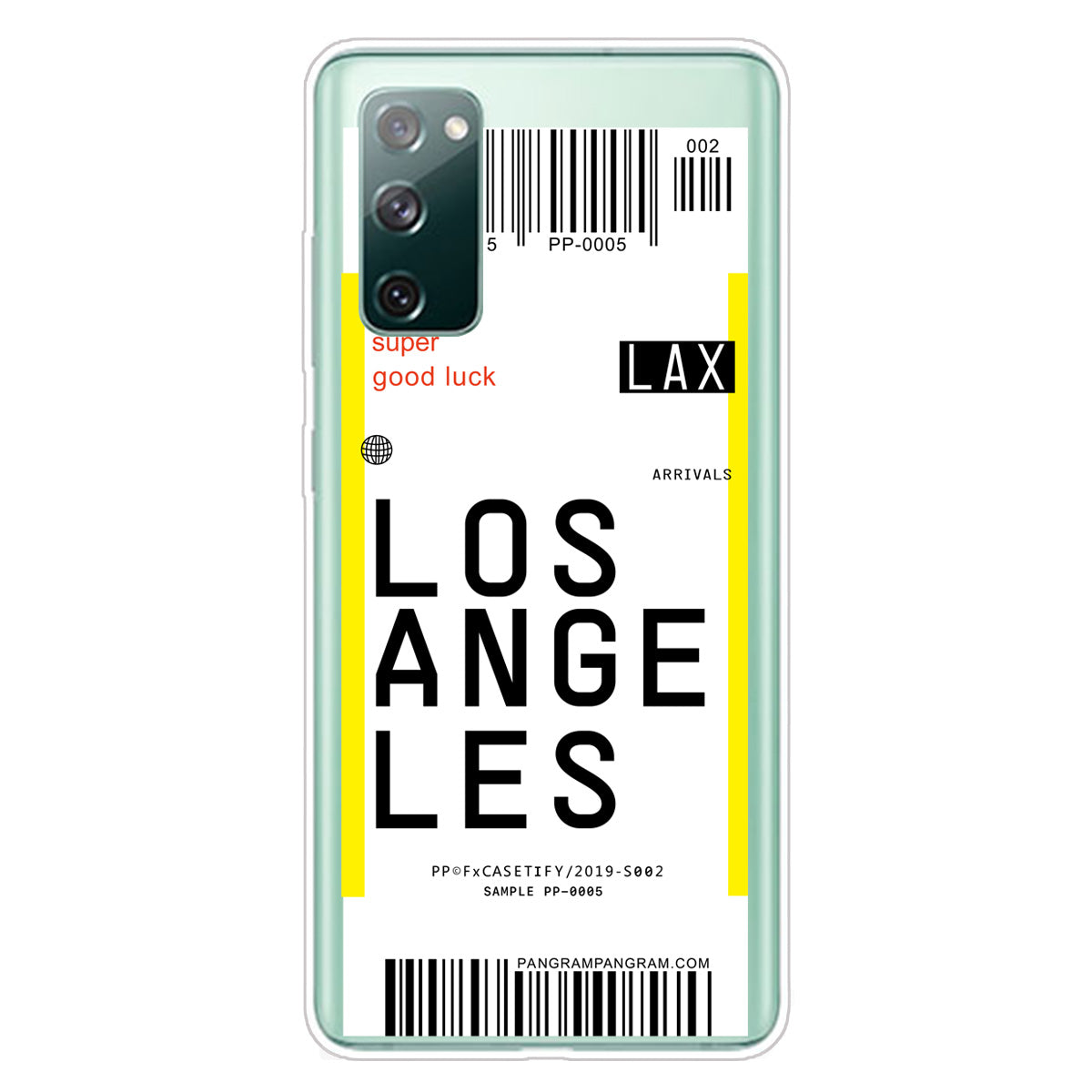 Boarding Pass City Bar Code Texture TPU Protective Cover for Samsung Galaxy S20 FE/S20 Fan Edition/S20 FE 5G/S20 Fan Edition 5G/S20 Lite - LOSANGELES