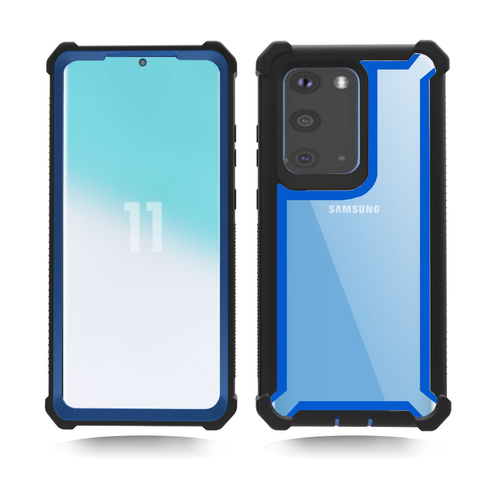 Anti-drop PC+TPU Cell Phone Cover for Samsung Galaxy S20 4G/S20 5G - Black/Blue