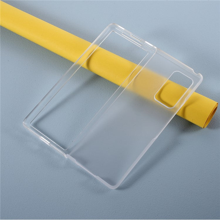 Rubberized Plastic Hard Protective Unique Case for Samsung Galaxy Z Fold2 5G - Transparent