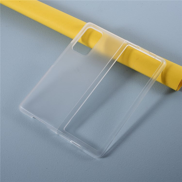 Rubberized Plastic Hard Protective Unique Case for Samsung Galaxy Z Fold2 5G - Transparent