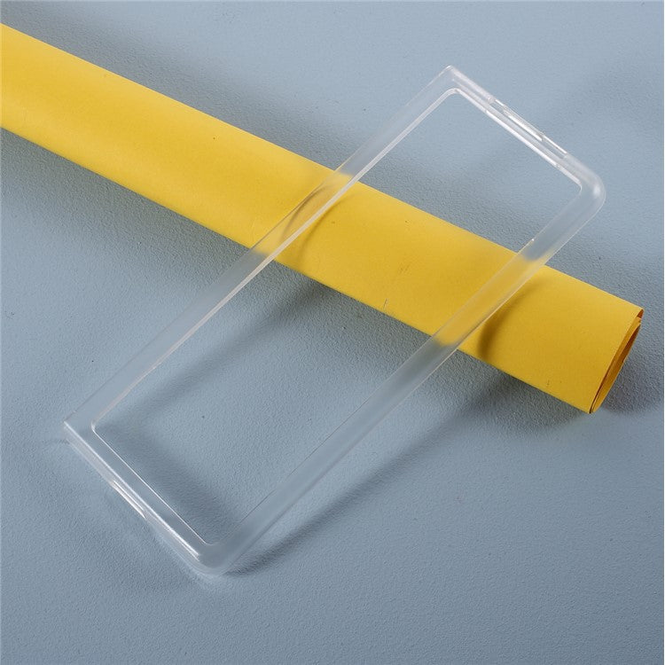 Rubberized Plastic Hard Protective Unique Case for Samsung Galaxy Z Fold2 5G - Transparent