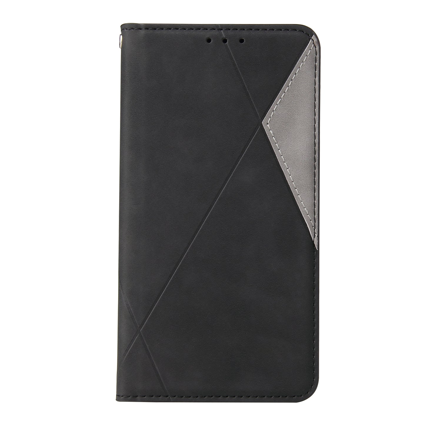 Silky Touch Rhombus Pattern Splicing Leather Stand Case for Samsung Galaxy S20 4G/S20 5G - Black