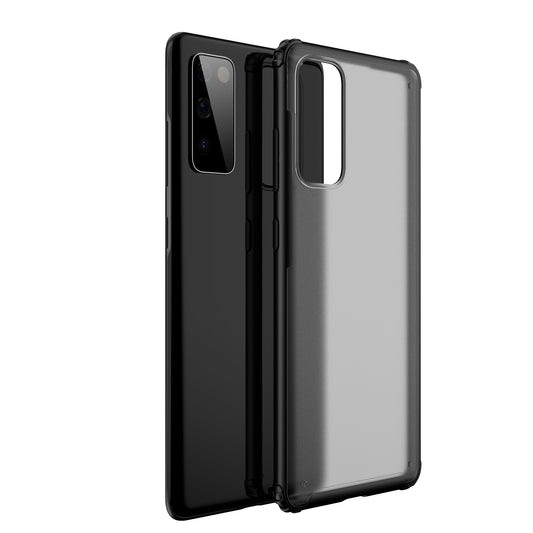 Armor Series Anti-fingerprint Matte Surface TPU + PC Hybrid Shell for Samsung Galaxy S20 FE 4G/5G/S20 Lite/S20 FE 2022 - Black