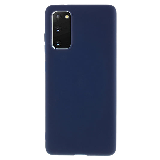 For Samsung Galaxy S20 FE 4G/5G/S20 Lite/S20 FE 2022 Soft TPU Matte Finish Coating Slim Phone Case - Dark Blue