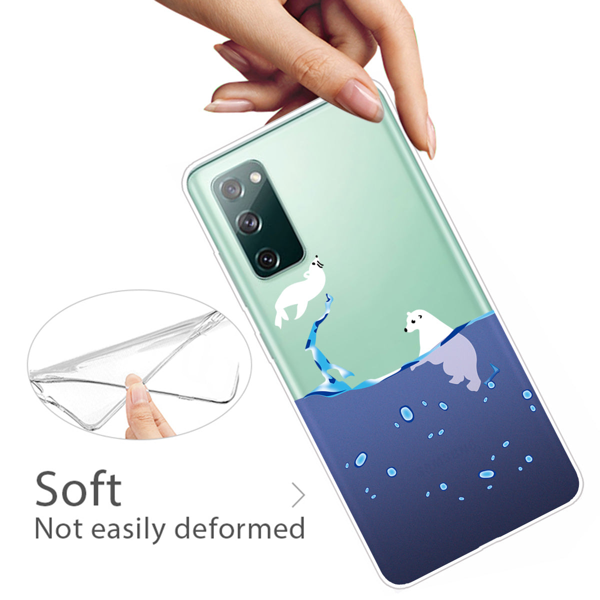 Printing Skin IMD TPU Cover for Samsung Galaxy S20 FE 4G/5G/S20 Lite/S20 FE 2022 - Polar Bear
