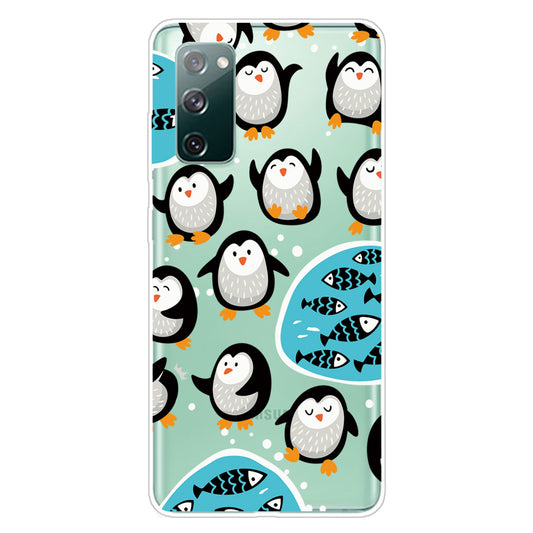 Printing Skin IMD TPU Cover for Samsung Galaxy S20 FE 4G/5G/S20 Lite/S20 FE 2022 - Penguins