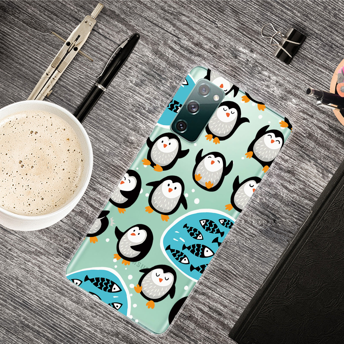 Printing Skin IMD TPU Cover for Samsung Galaxy S20 FE 4G/5G/S20 Lite/S20 FE 2022 - Penguins