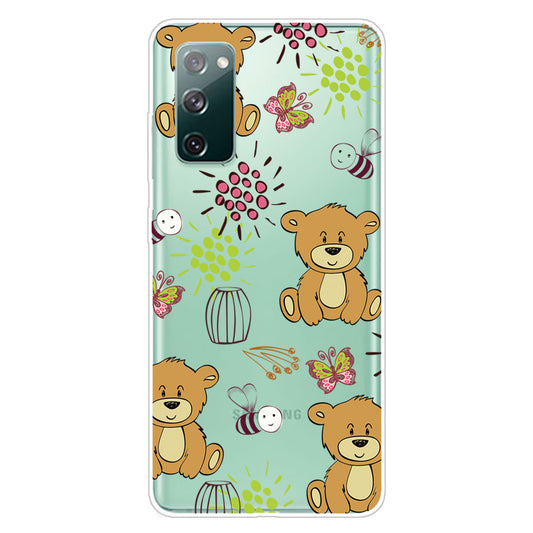 For Samsung Galaxy S20 FE 4G/5G/S20 Lite/S20 FE 2022 Phone Case Pattern Printed IMD TPU Phone Protector - Bear