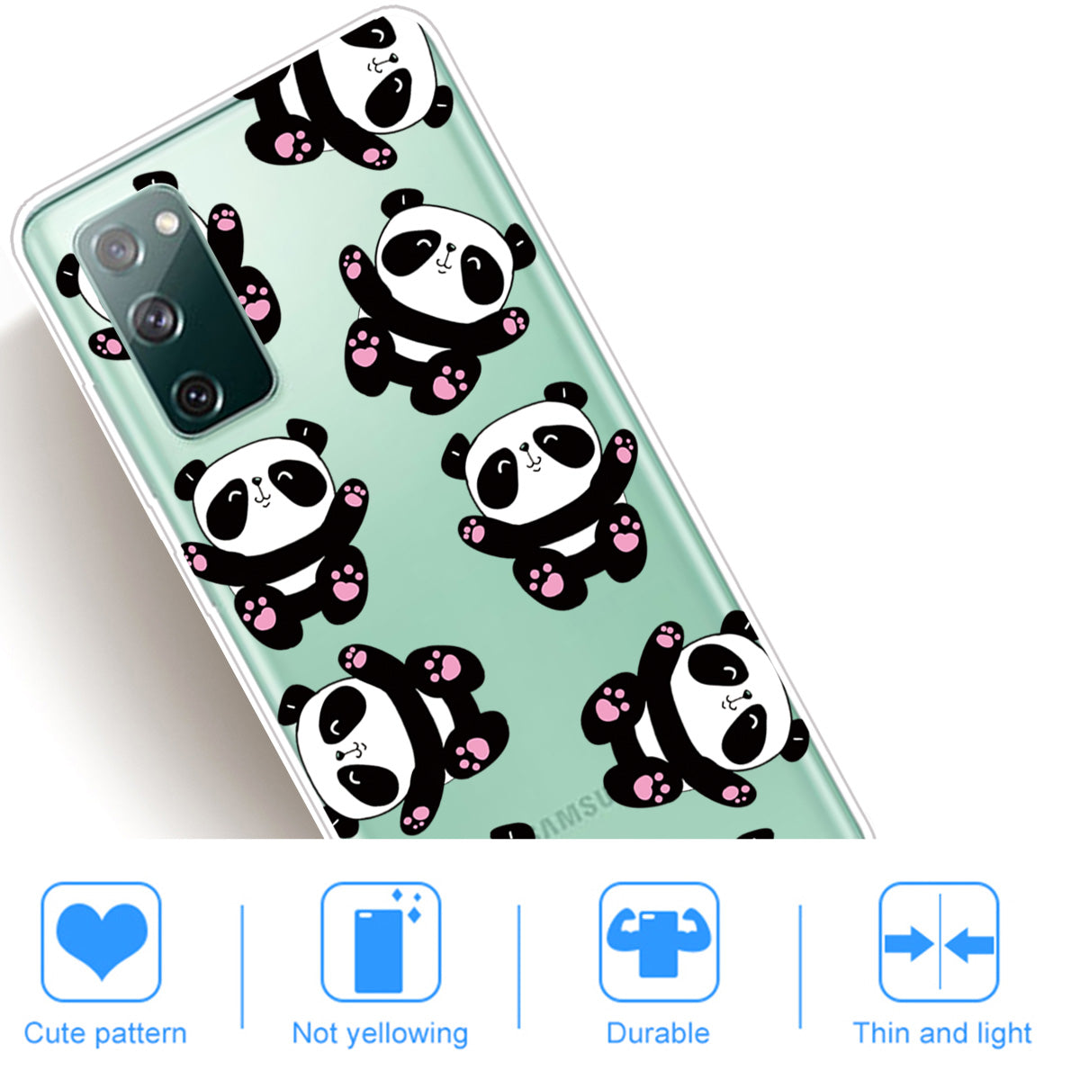 For Samsung Galaxy S20 FE 4G/5G/S20 Lite/S20 FE 2022 Phone Case Pattern Printed IMD TPU Phone Protector - Panda