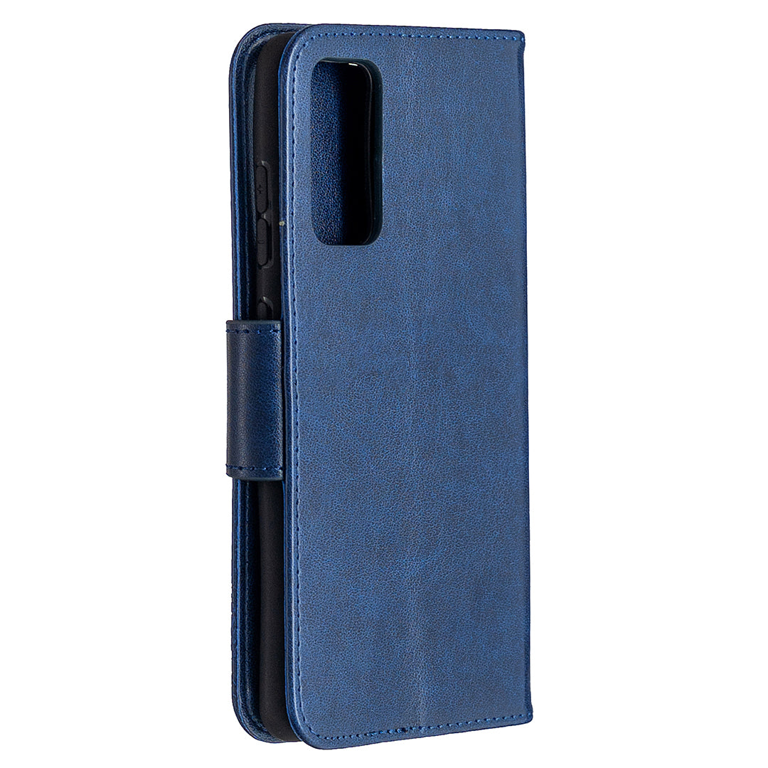 Imprint Butterflies with Wallet Leather Cover for Samsung Galaxy S20 FE 4G/FE 5G/S20 Lite/S20 FE 2022 - Blue