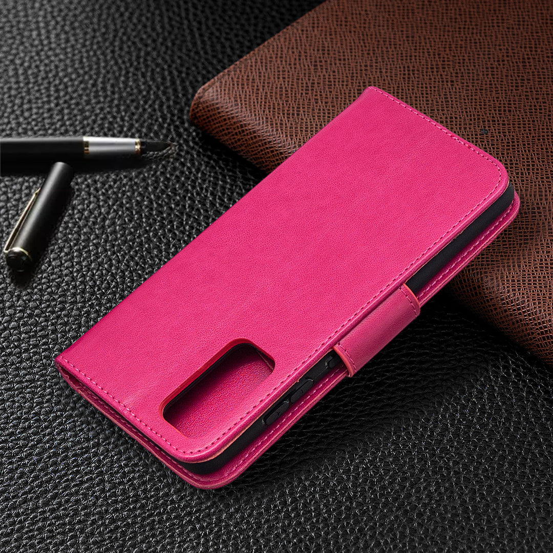 Imprint Butterflies with Wallet Leather Cover for Samsung Galaxy S20 FE 4G/FE 5G/S20 Lite/S20 FE 2022 - Rose